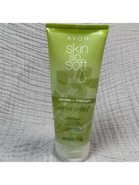 Avon SKIN SO SOFT Aroma + Therapy STRESS RELIEF Body Wash 6.7 oz ~  Sealed